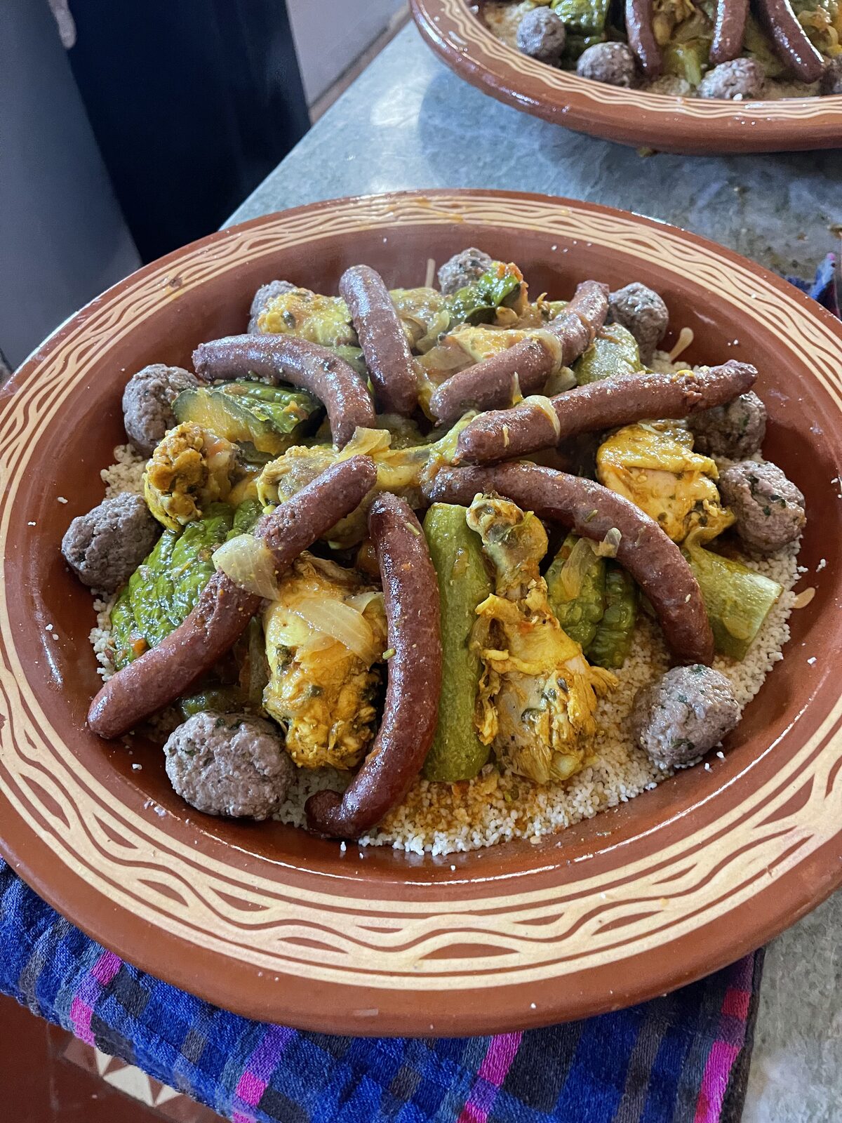 Couscous royal servi au riad